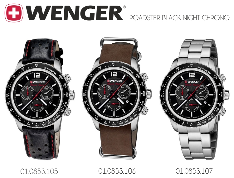 Wenger Roadster Black Night Chrono 01.0853.105, 01.0853.106, 01.0853.107