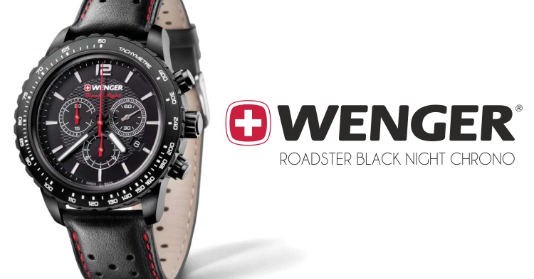 Wenger Roadster Black Night Chrono - sportovní novinky fascinováno černou barvou