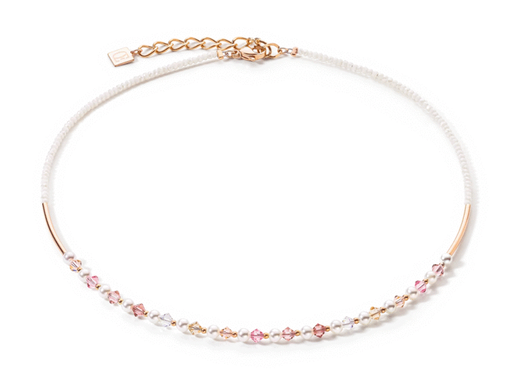 Coeur de Lion Princess Pearls Necklace Rose Gold Light Rose 6022/10-1920