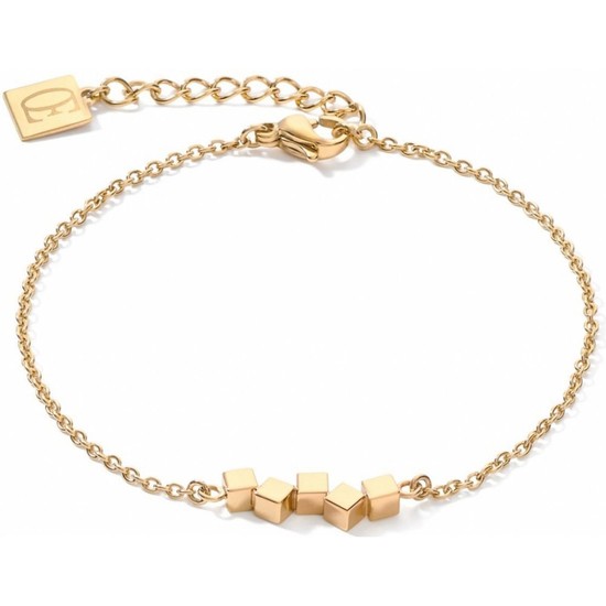 Coeur De Lion Bracelet Dancing GeoCUBE® Small Stainless Steel Gold 5070/30-1600