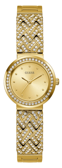 GUESS GOLD TONE CASE GOLD TONE STAINLESS STEEL WATCH GW0476L2
