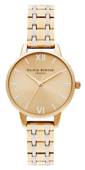 Olivia Burton Midi Dial Pale Gold & Silver Watch OB16EN03