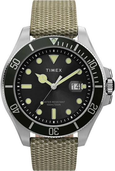TIMEX Harborside Coast 43mm Fabric Strap Watch TW2U81800