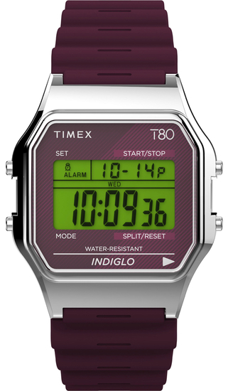 TIMEX T80 34mm Resin Strap Watch TW2V41300