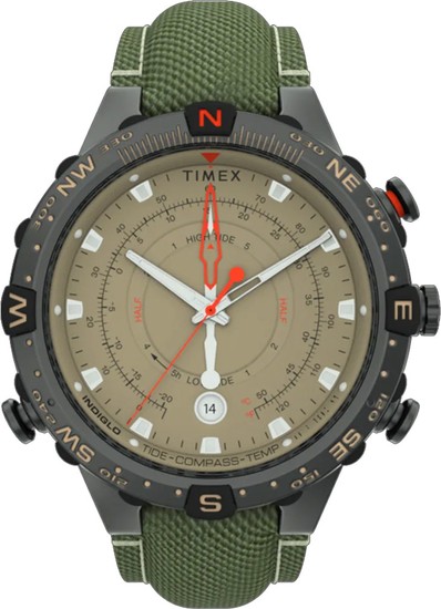 TIMEX Allied® Tide-Temp-Compass with Intelligent Quartz® Technology 45mm Fabric Strap Watch TW2T76500