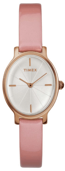 TIMEX Milano Oval 24mm Patent Leather Strap Watch TW2R94600