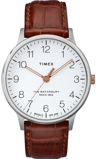TIMEX Waterbury Classic 40mm Leather Strap Watch TW2R95900