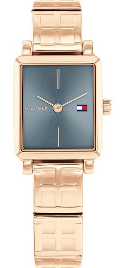 TOMMY HILFIGER CARNATION GOLD-PLATED SQUARE MONOGRAM WATCH 1782328