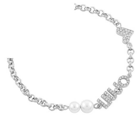 Liu Jo Bracelet with logo and pearl jewels LJ1690