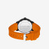Lacoste Men's Challenger 3 Hands Watch - Black With Orange Silicone Strap 2011095