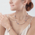 Coeur de Lion GeoCUBE® Iconic Precious necklace light blue 4605/10-0720