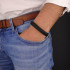 INTERTWINED BLACK LEATHER BRACELET WITH MAGNETIC CLASP BY MENVARD MV1005