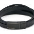 TRIPLED BLACK LEATHER BRACELET WITH BLACK STAINLESS STEEL CLASP BY MENVARD MV1011