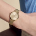OLIVIA BURTON Signature 28mm Floral Ultra Slim Gold Mesh Watch 24000058